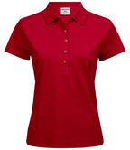 Tee Jays Ladies Luxury Stretch Polo Shirt | Red