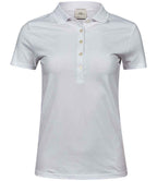 Tee Jays Ladies Luxury Stretch Polo Shirt | White