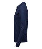 Tee Jays Ladies Luxury Stretch Long Sleeve Polo Shirt | Navy