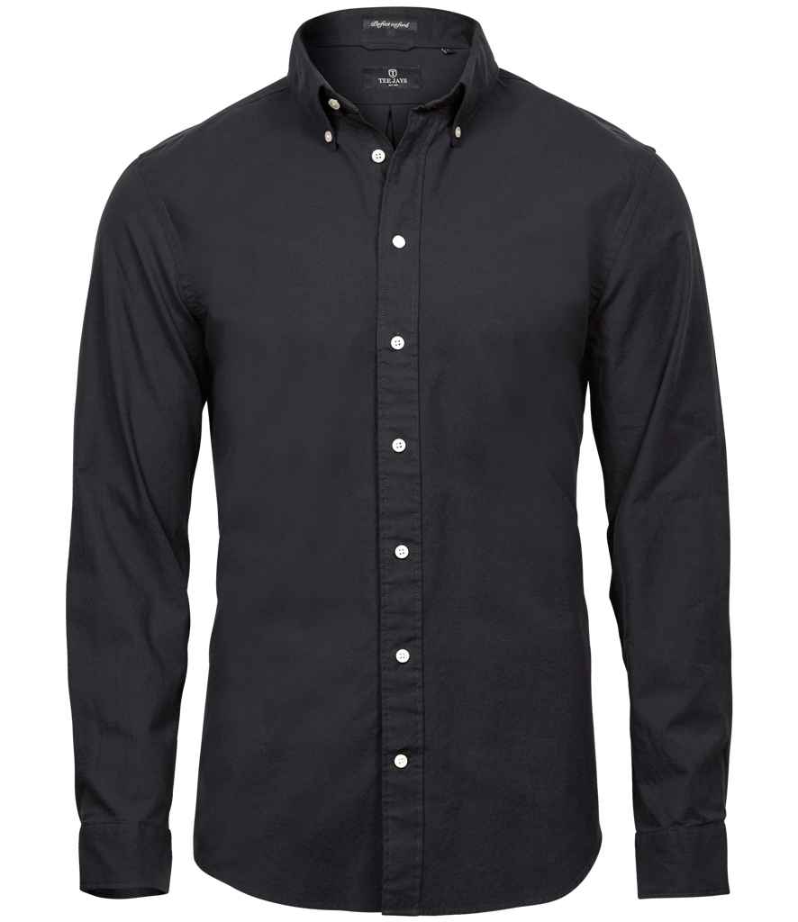 Tee Jays Perfect Long Sleeve Oxford Shirt | Black