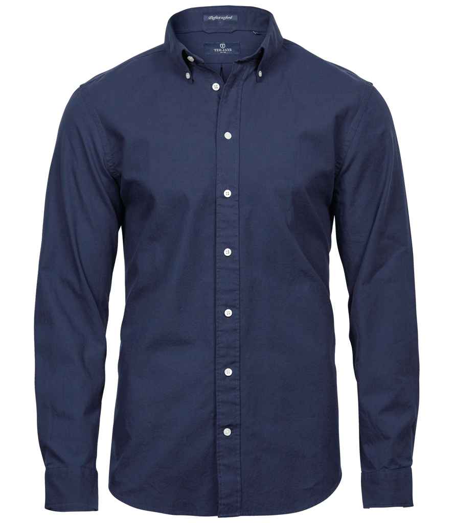 Tee Jays Perfect Long Sleeve Oxford Shirt | Navy
