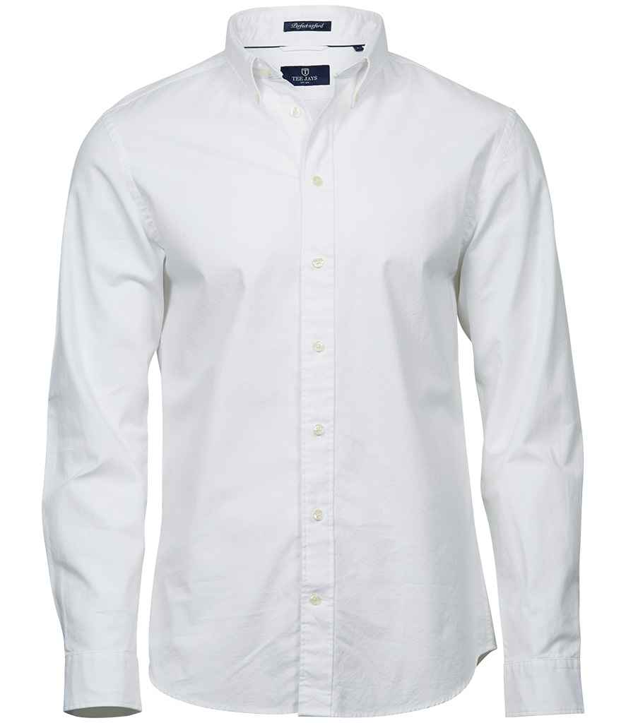 Tee Jays Perfect Long Sleeve Oxford Shirt | White