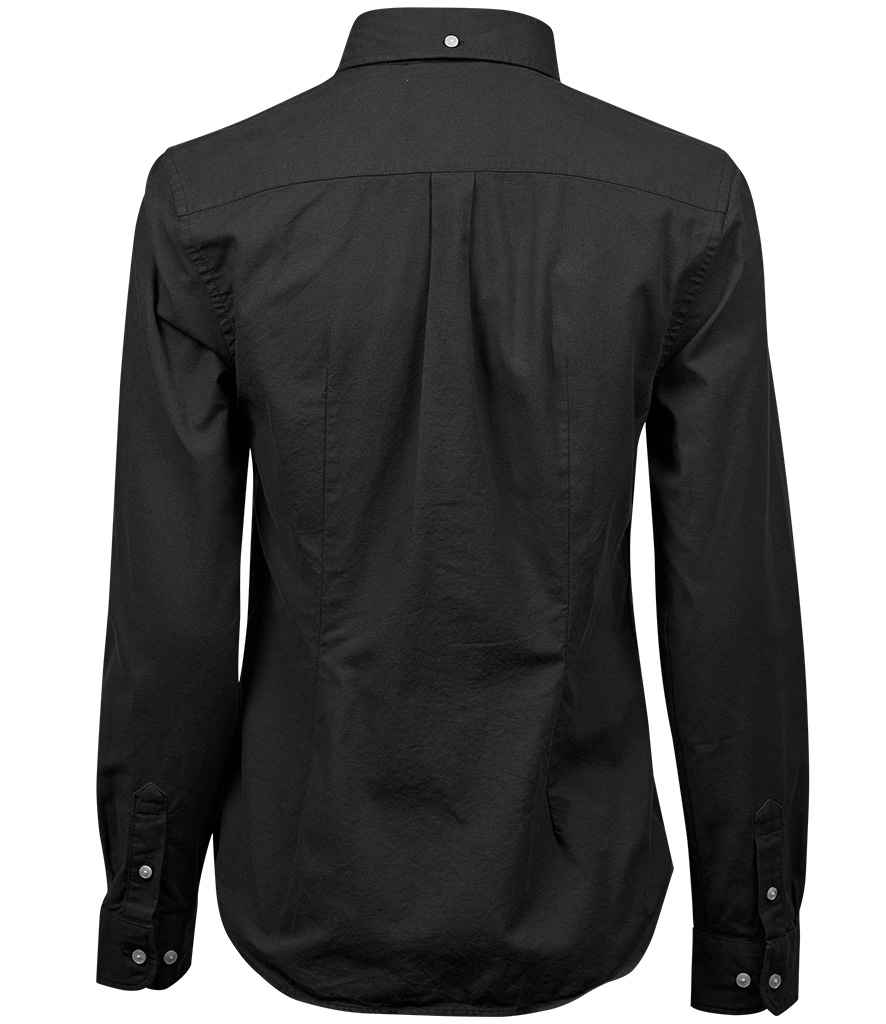 Tee Jays Ladies Perfect Long Sleeve Oxford Shirt | Black