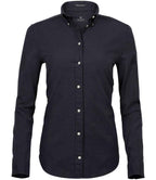 Tee Jays Ladies Perfect Long Sleeve Oxford Shirt | Black