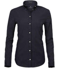 Tee Jays Ladies Perfect Long Sleeve Oxford Shirt | Black