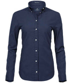 Tee Jays Ladies Perfect Long Sleeve Oxford Shirt | Navy