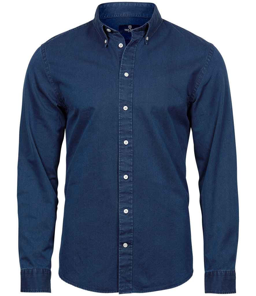 Tee Jays Long Sleeve Casual Twill Shirt | Indigo