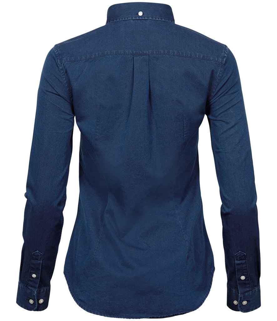 Tee Jays Ladies Long Sleeve Casual Twill Shirt | Indigo