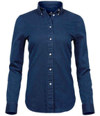 Tee Jays Ladies Long Sleeve Casual Twill Shirt | Indigo