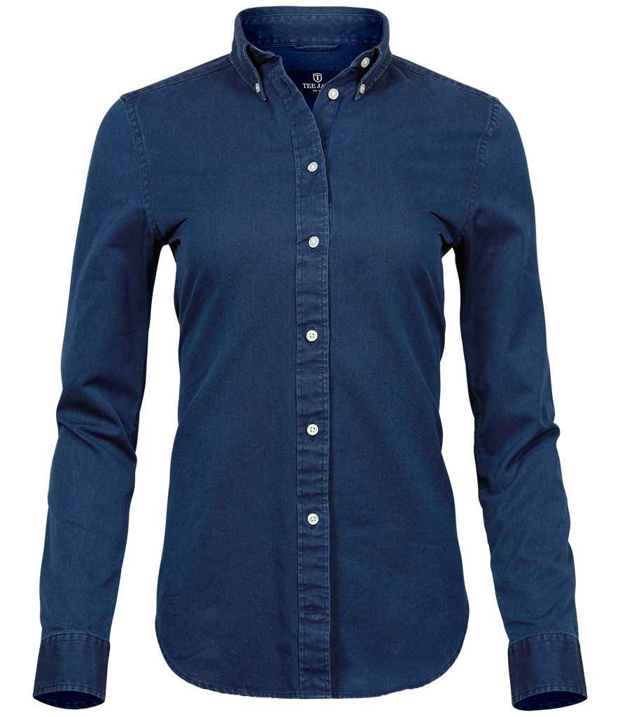 Tee Jays Ladies Long Sleeve Casual Twill Shirt | Indigo