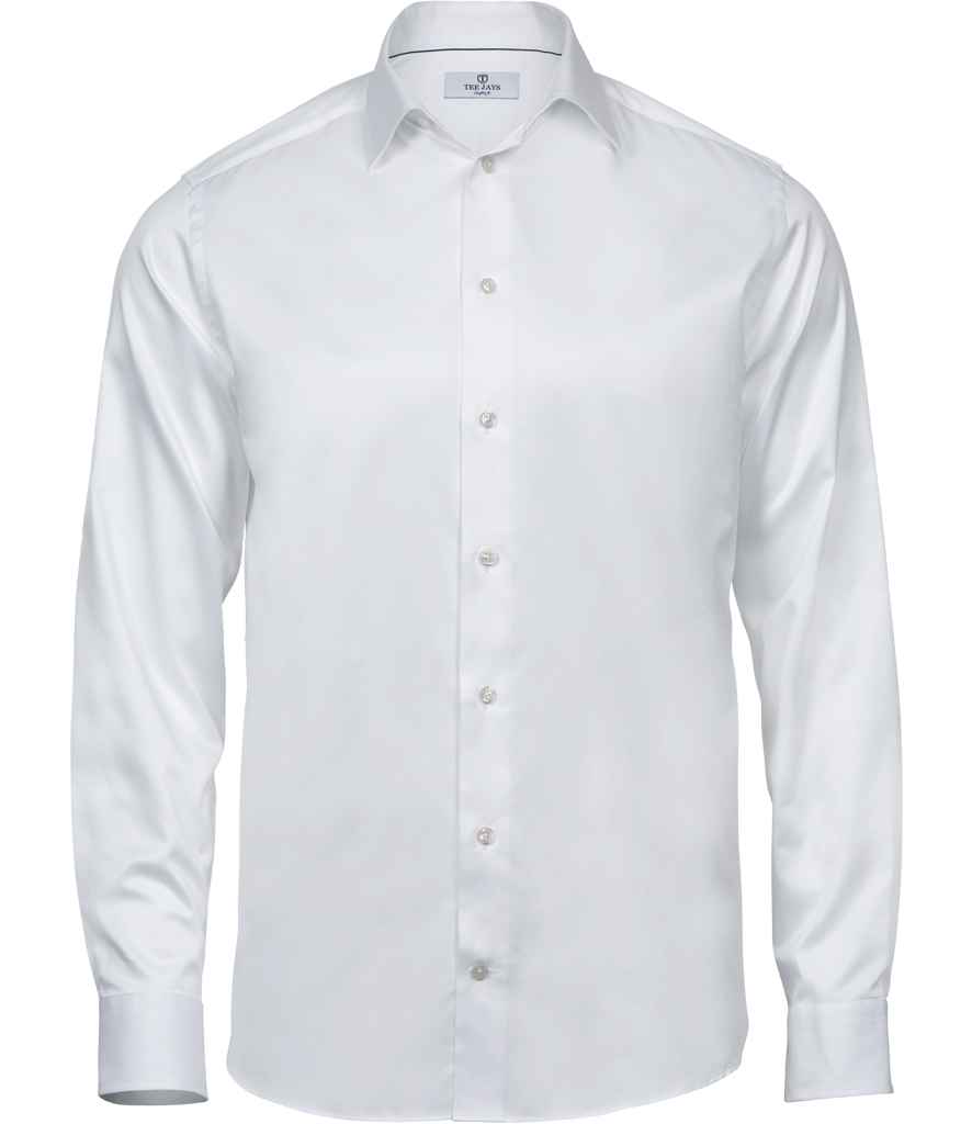 Tee Jays Luxury Comfort Fit Long Sleeve Oxford Shirt | White