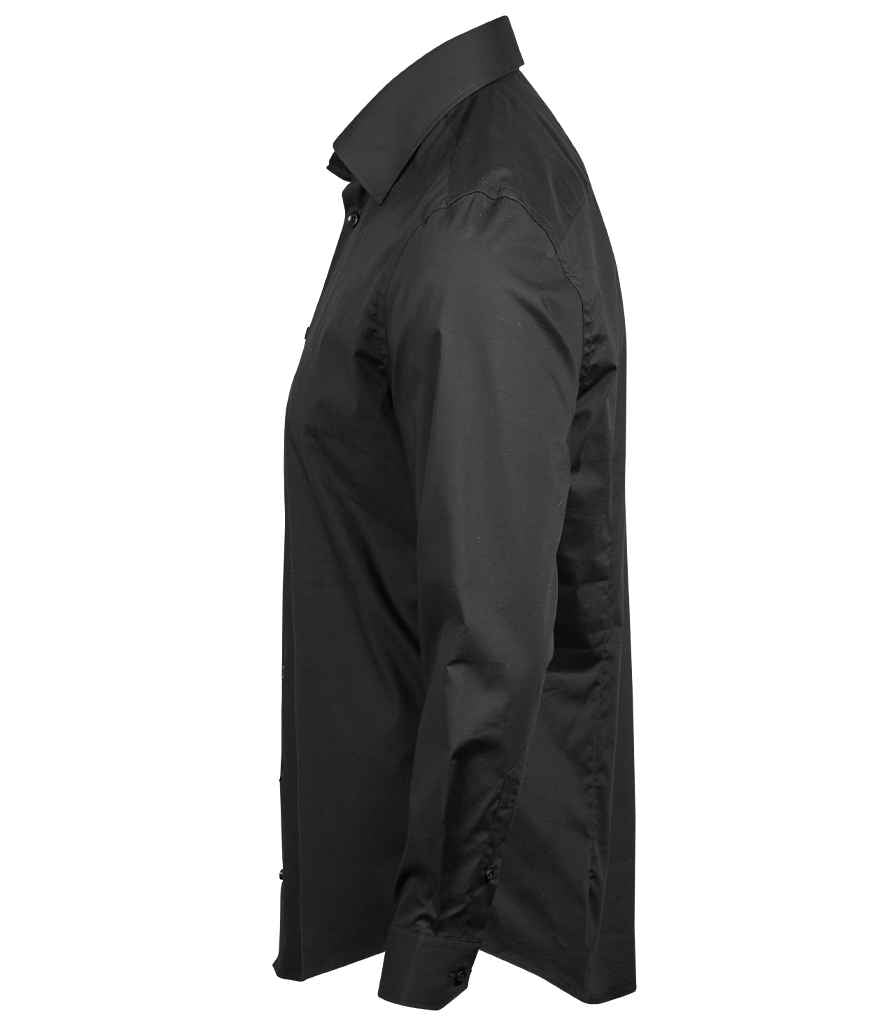 Tee Jays Luxury Stretch Long Sleeve Shirt | Black