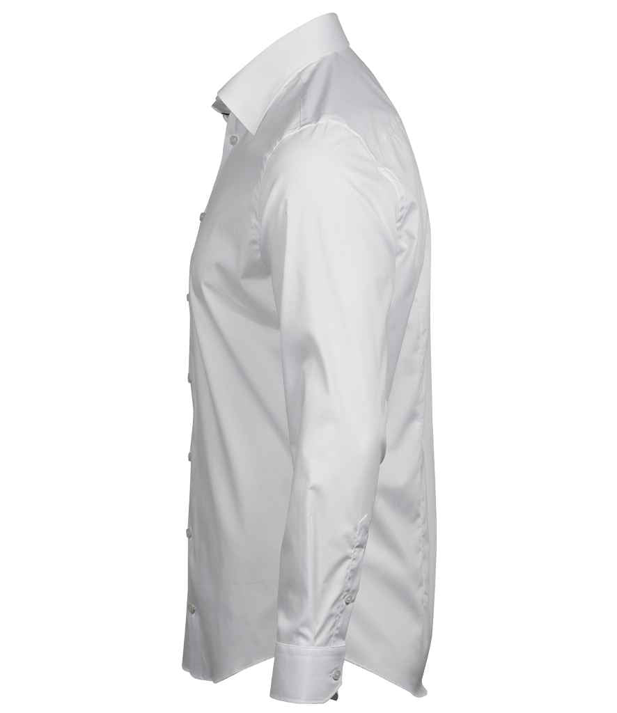 Tee Jays Luxury Stretch Long Sleeve Shirt | White