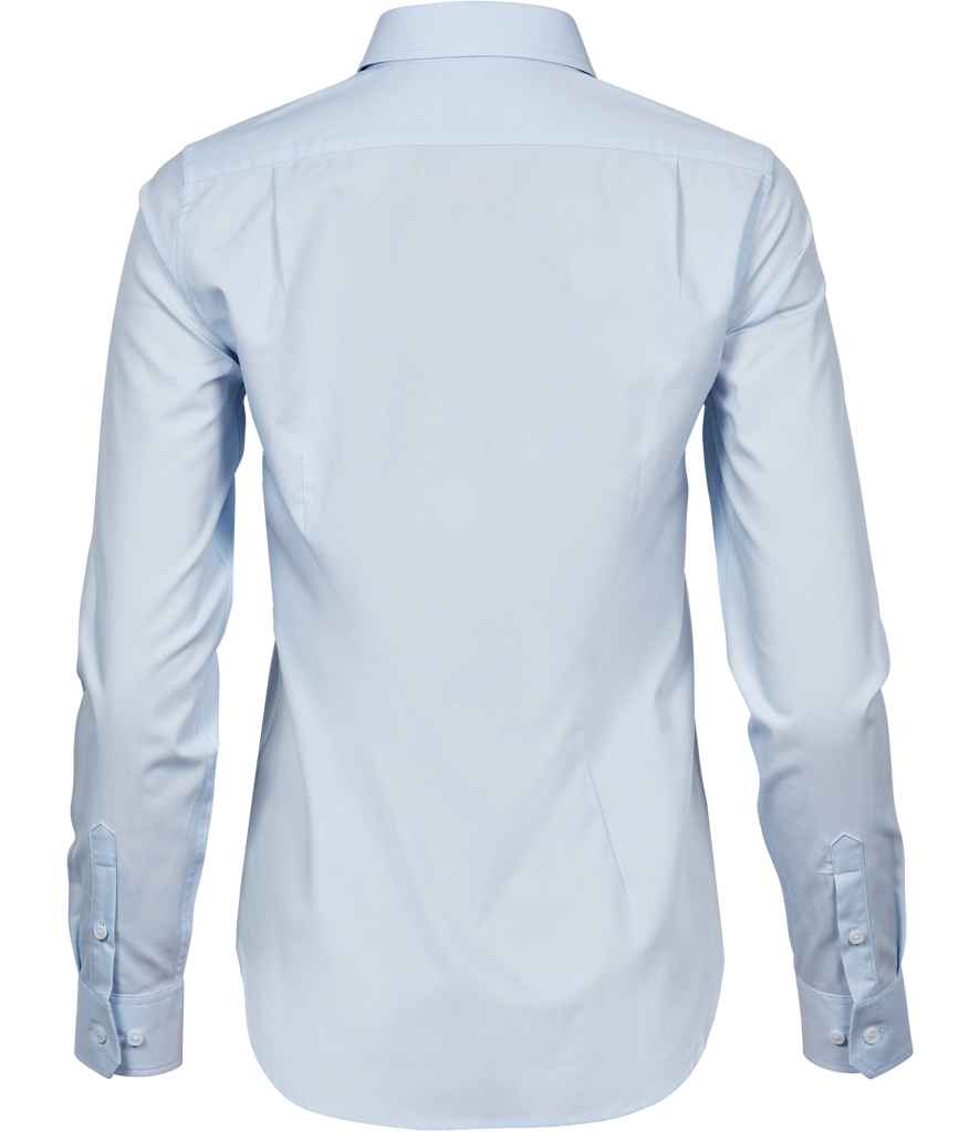 Tee Jays Ladies Stretch Luxury Long Sleeve Poplin Shirt | Light Blue