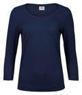 Tee Jays Ladies Stretch 3/4 Sleeve T-Shirt | Navy