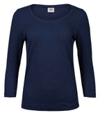 Tee Jays Ladies Stretch 3/4 Sleeve T-Shirt | Navy