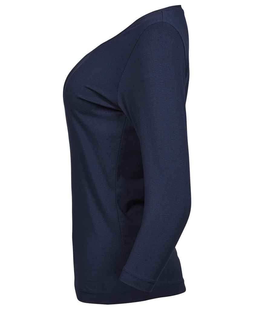Tee Jays Ladies Stretch 3/4 Sleeve T-Shirt | Navy