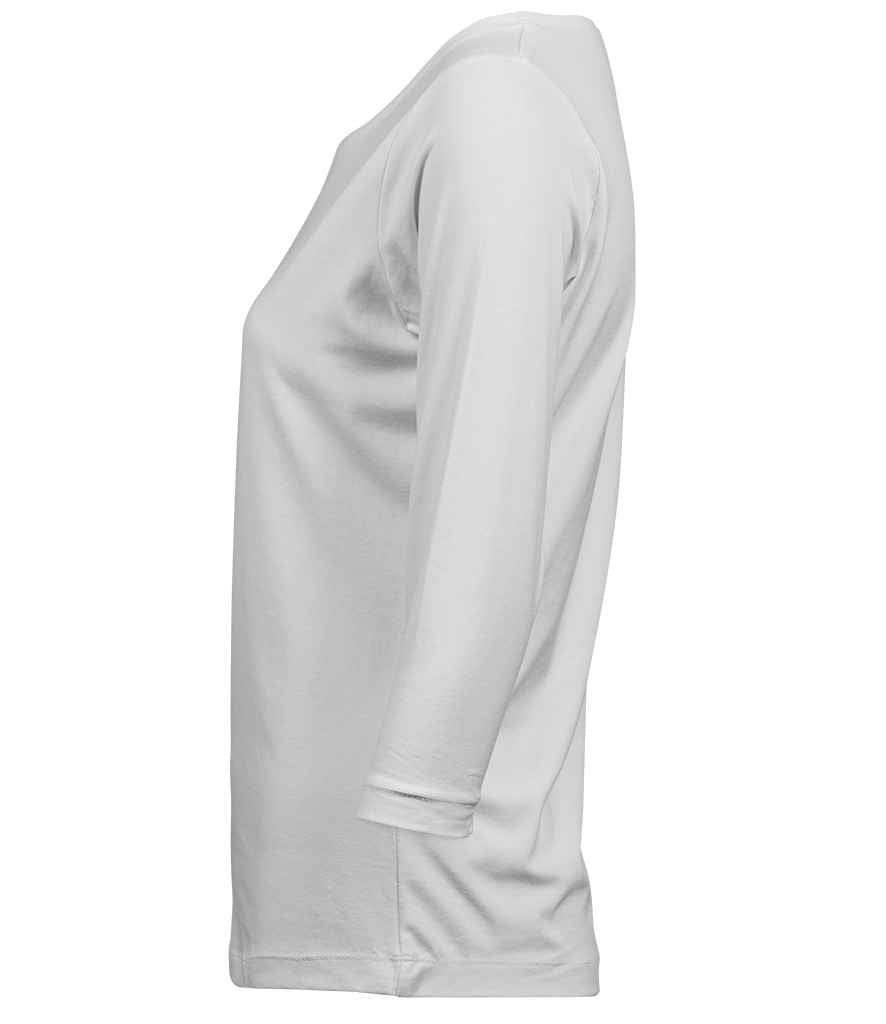 Tee Jays Ladies Stretch 3/4 Sleeve T-Shirt | White