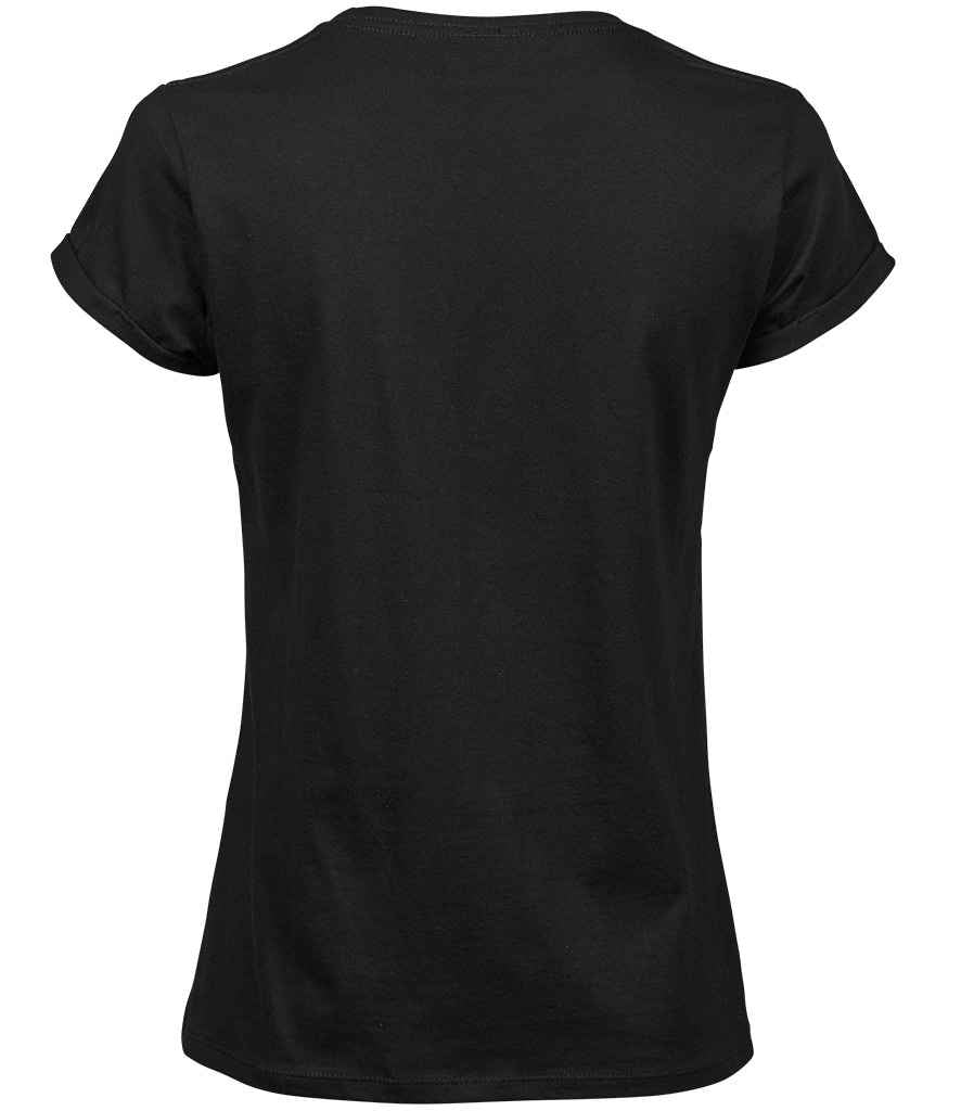 Tee Jays Ladies Roll-Up T-Shirt | Black
