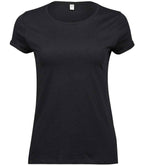 Tee Jays Ladies Roll-Up T-Shirt | Black