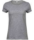 Tee Jays Ladies Roll-Up T-Shirt | Heather Grey