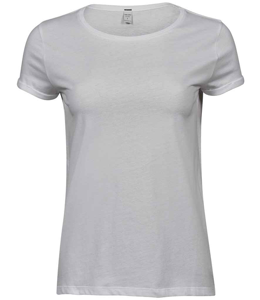 Tee Jays Ladies Roll-Up T-Shirt | White