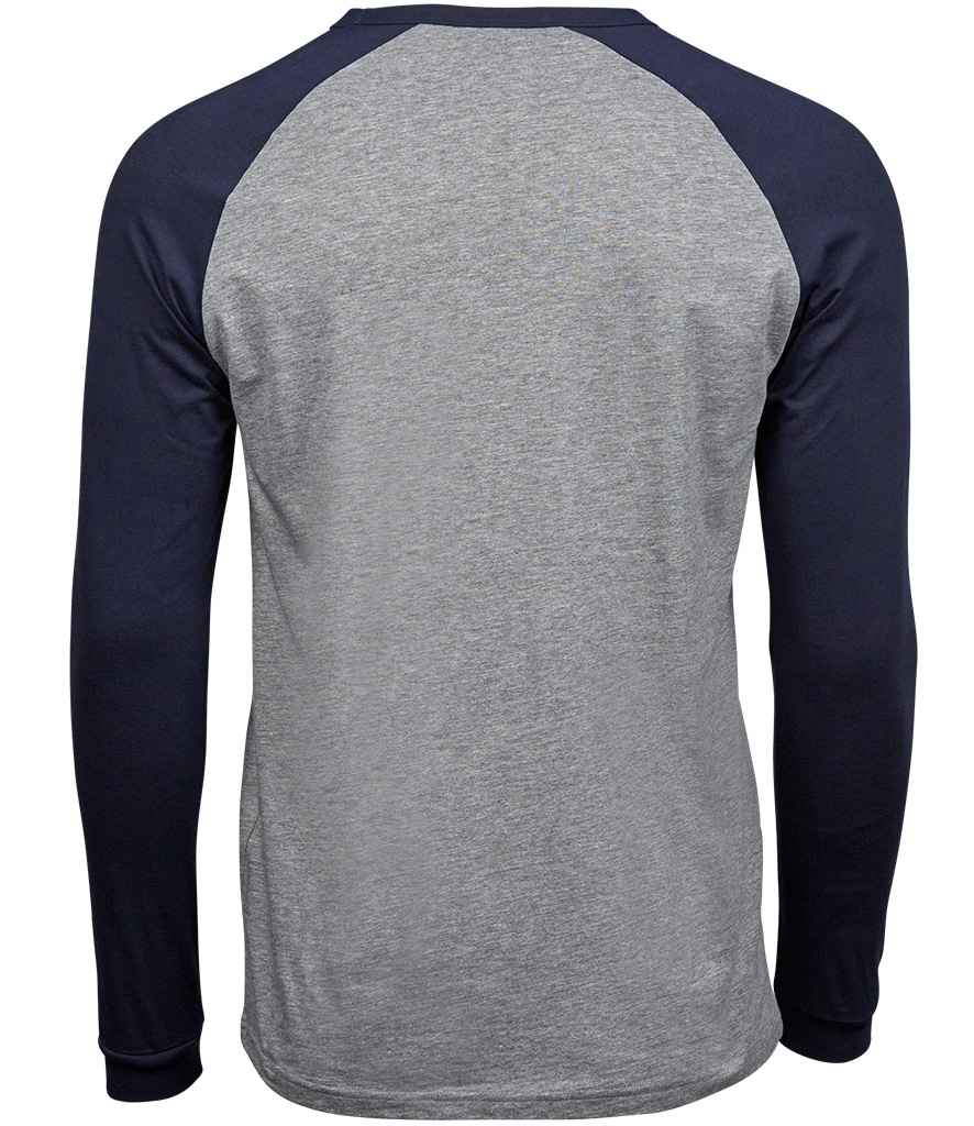 T5072 Heather Grey/Navy Back