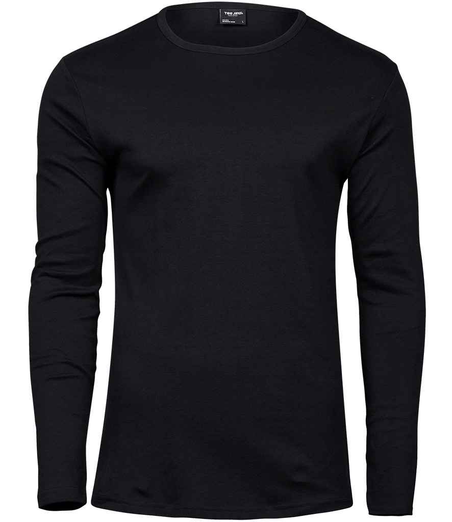 Tee Jays Long Sleeve Interlock T-Shirt | Black