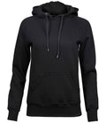 Tee Jays Ladies Raglan Hooded Sweatshirt | Black