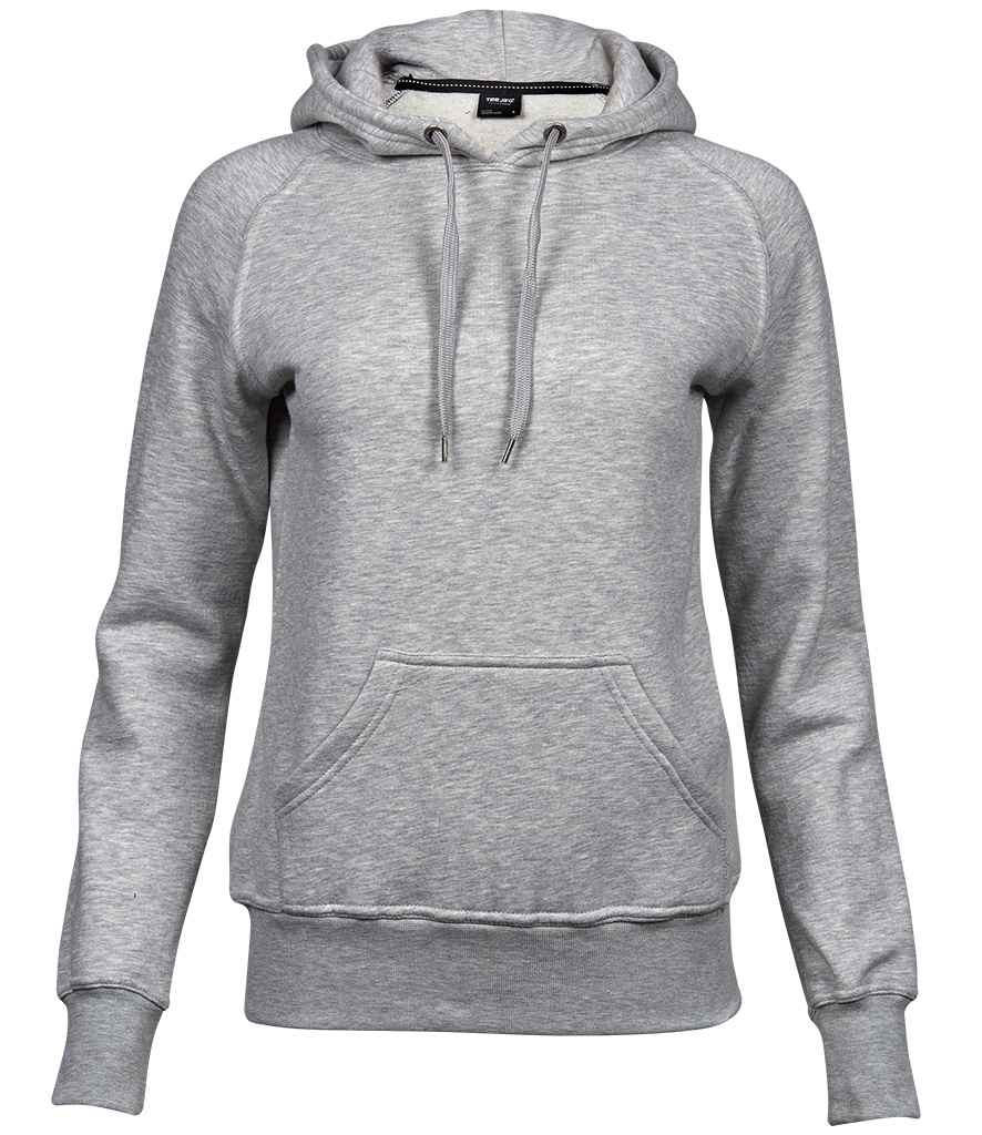 Tee Jays Ladies Raglan Hooded Sweatshirt | Heather Grey