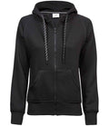 Tee Jays Ladies Fashion Zip Hooded Sweatshirt | Black