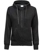 Tee Jays Ladies Fashion Zip Hooded Sweatshirt | Black