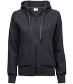 Tee Jays Ladies Fashion Zip Hooded Sweatshirt | Dark Grey