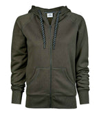 Tee Jays Ladies Fashion Zip Hooded Sweatshirt | Deep Green