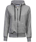 Tee Jays Ladies Fashion Zip Hooded Sweatshirt | Heather Grey