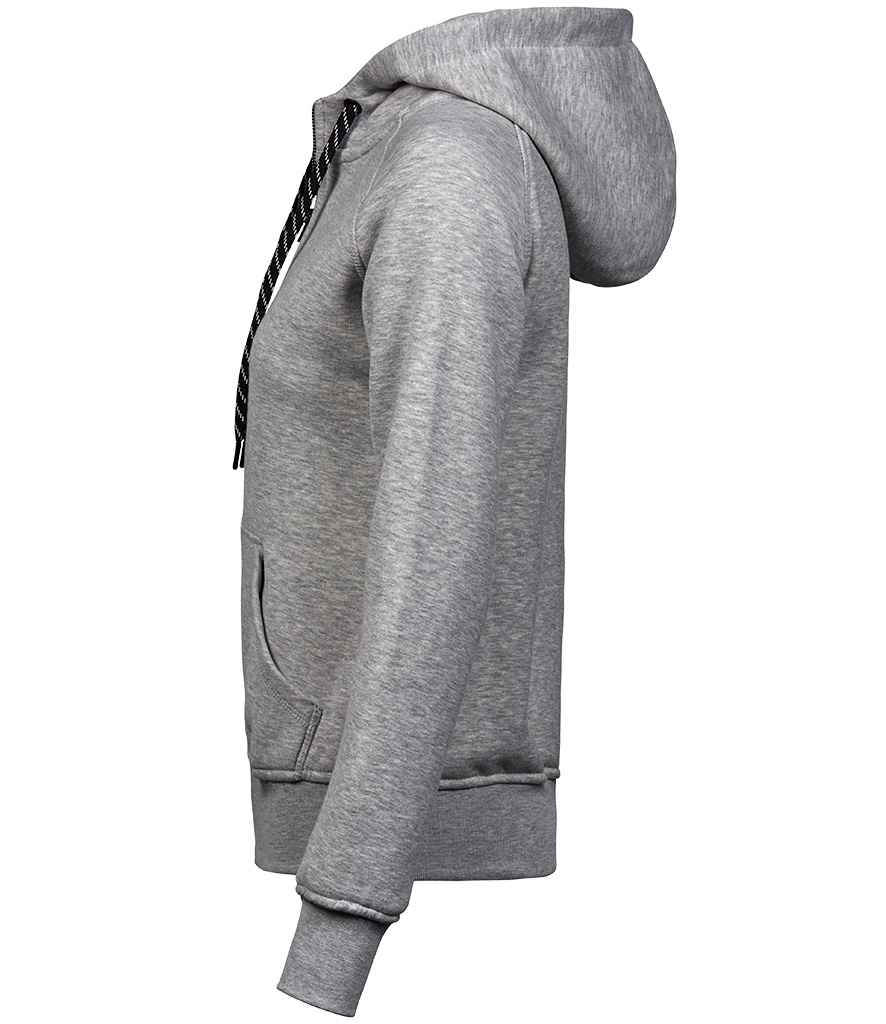 Tee Jays Ladies Fashion Zip Hooded Sweatshirt | Heather Grey