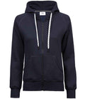 Tee Jays Ladies Fashion Zip Hooded Sweatshirt | Navy