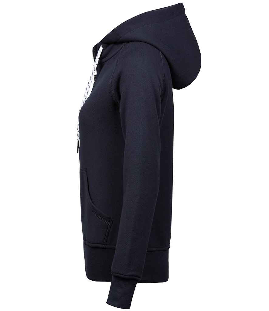 Tee Jays Ladies Fashion Zip Hooded Sweatshirt | Navy