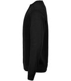 Tee Jays Ribbed Interlock Crew Neck Sweatshirt | Black