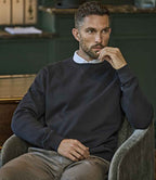 Tee Jays Ribbed Interlock Crew Neck Sweatshirt | Black
