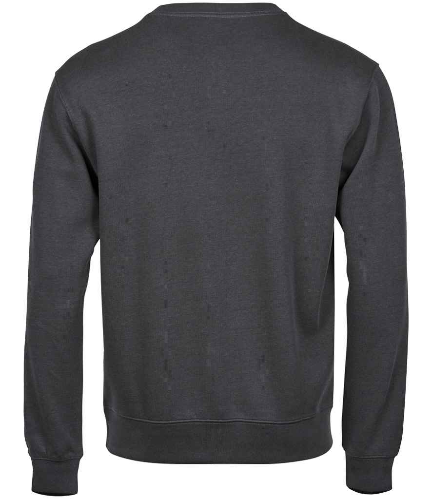 Tee Jays Ribbed Interlock Crew Neck Sweatshirt | Dark Grey