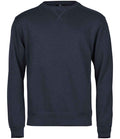 Tee Jays Ribbed Interlock Crew Neck Sweatshirt | Navy