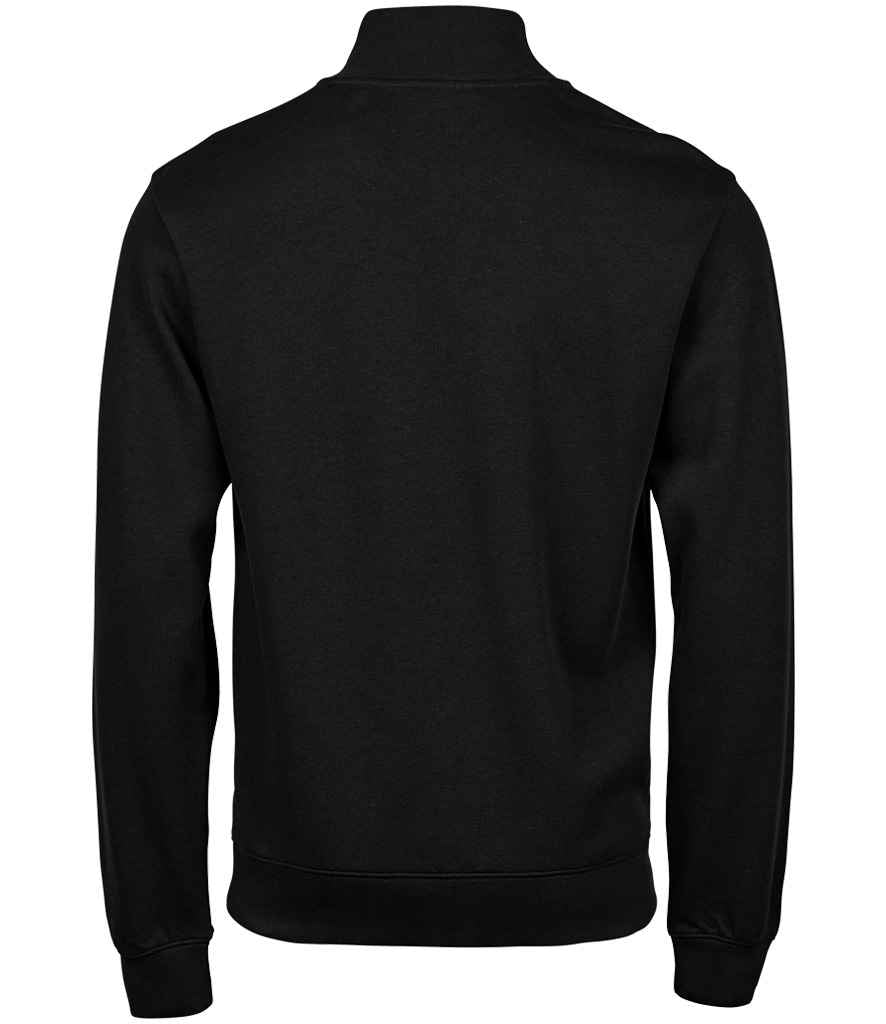 Tee Jays Ribbed Interlock Half Zip Sweatshirt | Black