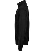 Tee Jays Ribbed Interlock Half Zip Sweatshirt | Black