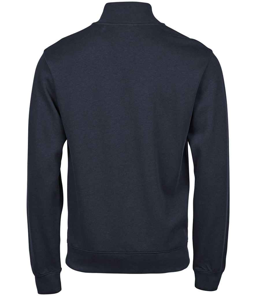 Tee Jays Ribbed Interlock Half Zip Sweatshirt | Navy
