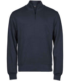 Tee Jays Ribbed Interlock Half Zip Sweatshirt | Navy