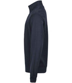 Tee Jays Ribbed Interlock Half Zip Sweatshirt | Navy