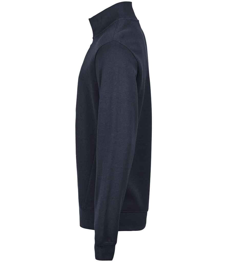 Tee Jays Ribbed Interlock Half Zip Sweatshirt | Navy