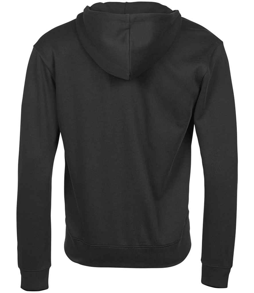 Tee Jays Ribbed Interlock Full Zip Hooded Sweatshirt | Black