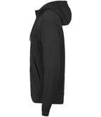Tee Jays Ribbed Interlock Full Zip Hooded Sweatshirt | Black